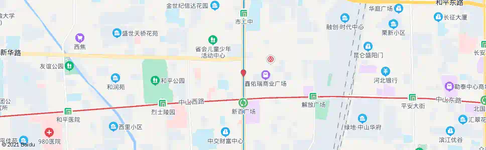 石家庄新百广场(北)_公交站地图_石家庄公交_妙搜公交查询2024