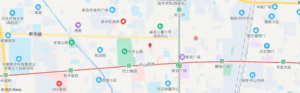 石家庄市二院_公交站地图_石家庄公交_妙搜公交查询2024