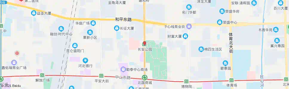 石家庄长安公园_公交站地图_石家庄公交_妙搜公交查询2024