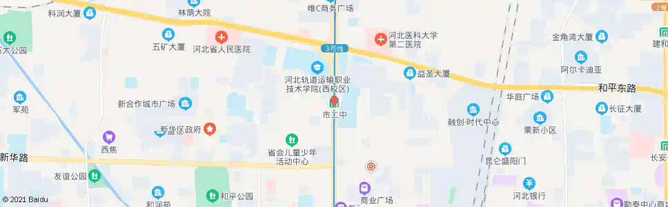 石家庄市二中站_公交站地图_石家庄公交_妙搜公交查询2024