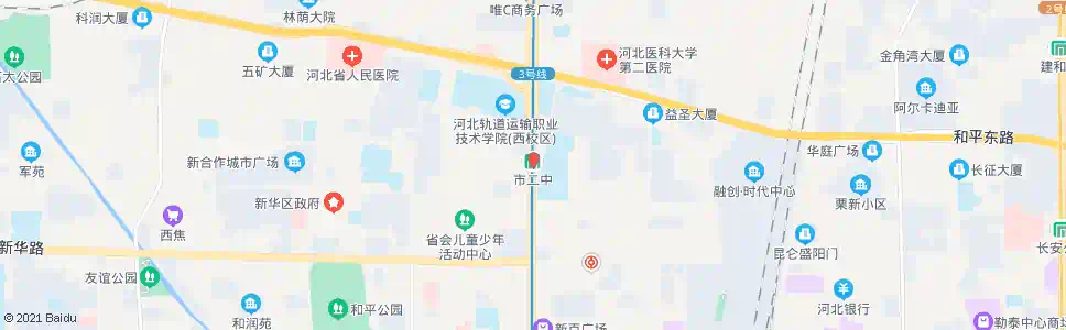 石家庄市交通运输局(二中)_公交站地图_石家庄公交_妙搜公交查询2024