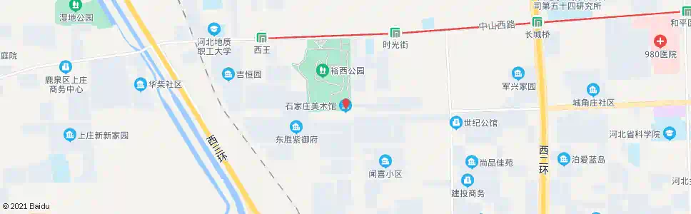 石家庄石家庄美术馆_公交站地图_石家庄公交_妙搜公交查询2024