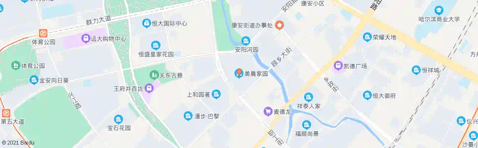 哈尔滨美晨家园_公交站地图_哈尔滨公交_妙搜公交查询2024