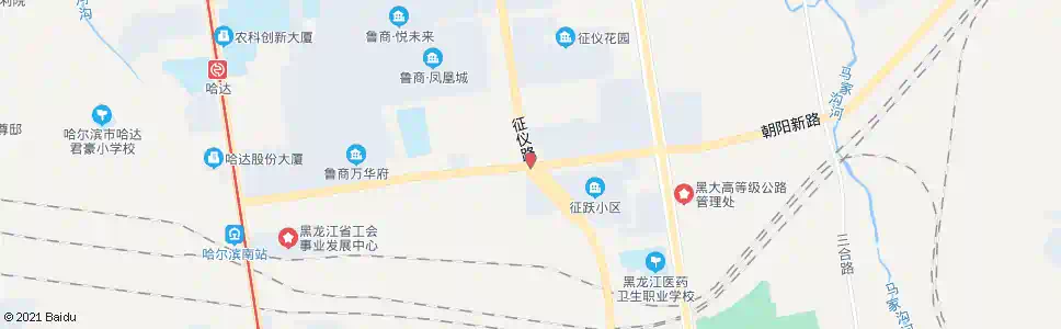 哈尔滨跃兴街(征仪路口)_公交站地图_哈尔滨公交_妙搜公交查询2024