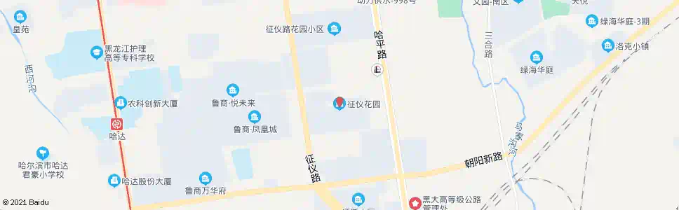 哈尔滨征仪花园B区_公交站地图_哈尔滨公交_妙搜公交查询2024