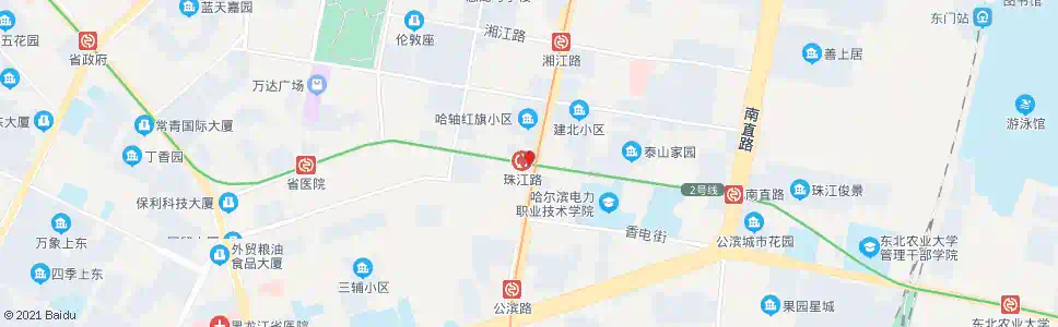 哈尔滨珠江路_公交站地图_哈尔滨公交_妙搜公交查询2024