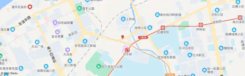 哈尔滨市老年医院_公交站地图_哈尔滨公交_妙搜公交查询2024