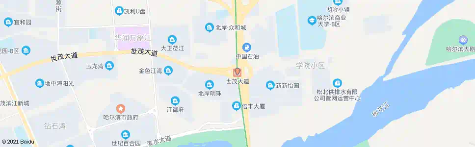 哈尔滨世茂大道_公交站地图_哈尔滨公交_妙搜公交查询2024