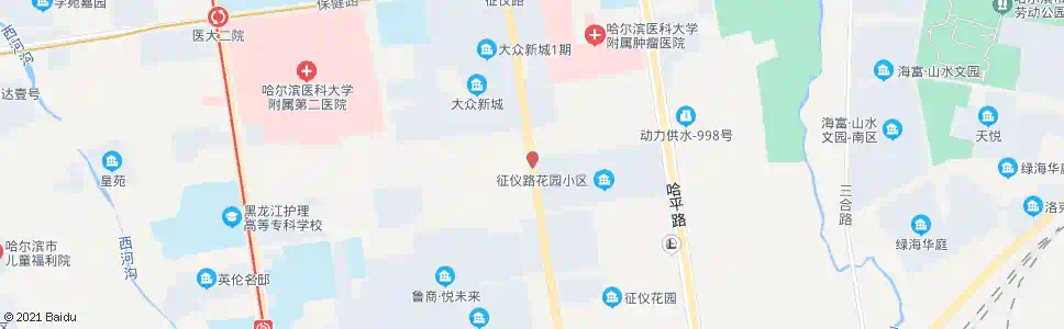 哈尔滨征仪花园小区_公交站地图_哈尔滨公交_妙搜公交查询2024