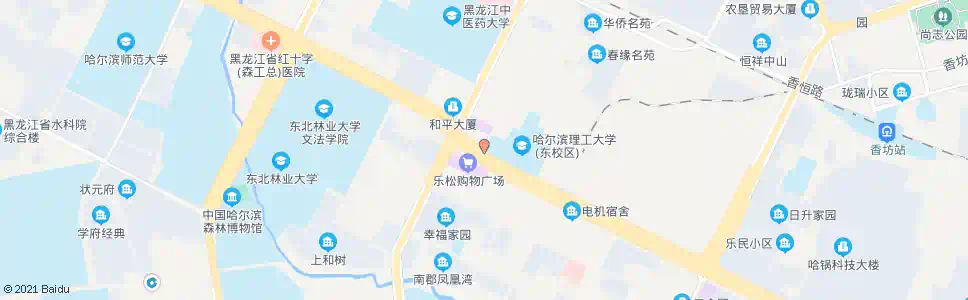 哈尔滨乐松广场_公交站地图_哈尔滨公交_妙搜公交查询2024