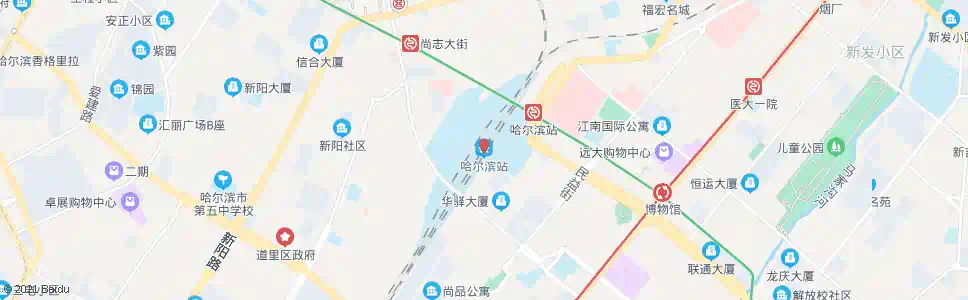 哈尔滨爱建新城_公交站地图_哈尔滨公交_妙搜公交查询2024