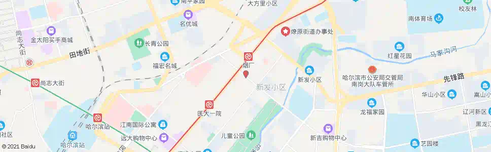 哈尔滨东大直街_公交站地图_哈尔滨公交_妙搜公交查询2024