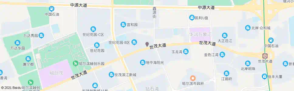 哈尔滨世纪花园B区1号门_公交站地图_哈尔滨公交_妙搜公交查询2024