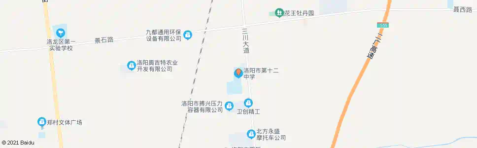 洛阳洛阳十二中_公交站地图_洛阳公交_妙搜公交查询2024