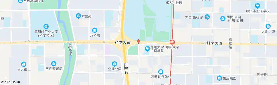 郑州檀香路科学大道_公交站地图_郑州公交_妙搜公交查询2024