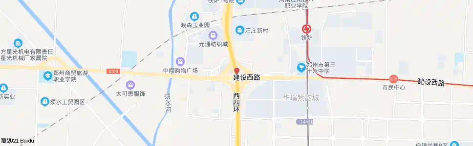 郑州建设西路西四环_公交站地图_郑州公交_妙搜公交查询2024