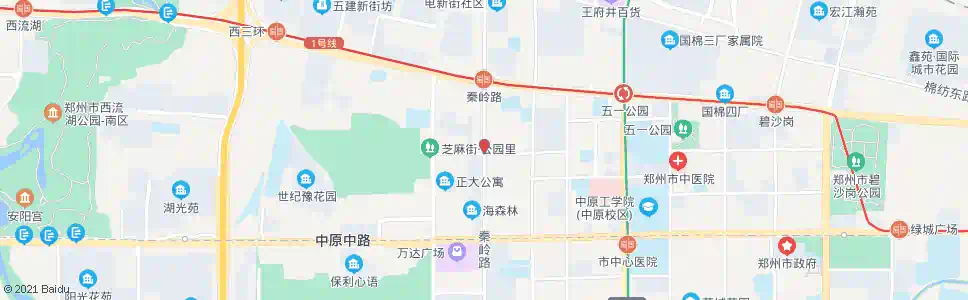 郑州秦岭路岗坡路站_公交站地图_郑州公交_妙搜公交查询2024