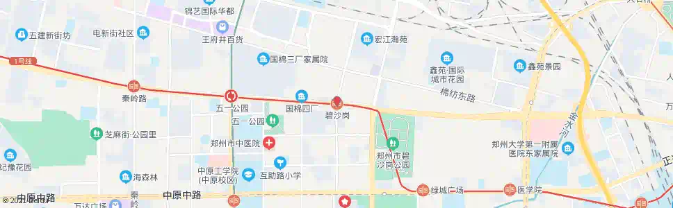 郑州碧沙岗站_公交站地图_郑州公交_妙搜公交查询2024