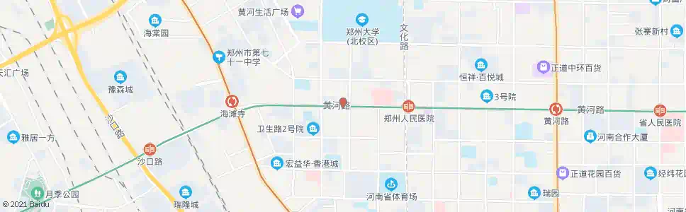 郑州黄河路黄河北街_公交站地图_郑州公交_妙搜公交查询2024