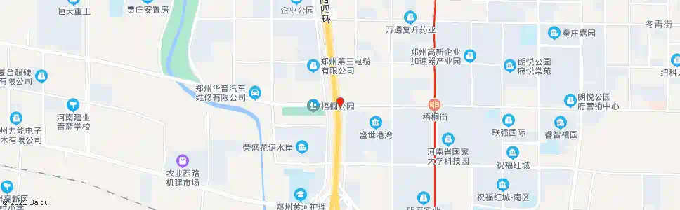 郑州西四环梧桐街_公交站地图_郑州公交_妙搜公交查询2024