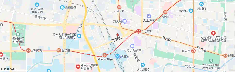 郑州二马路正兴街_公交站地图_郑州公交_妙搜公交查询2024