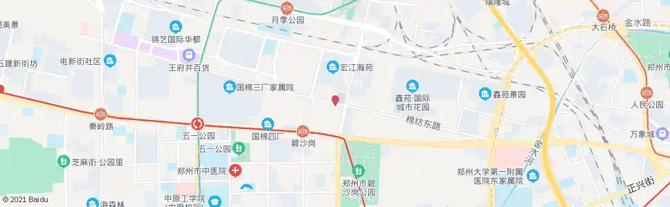 郑州棉纺路嵩山路站_公交站地图_郑州公交_妙搜公交查询2024