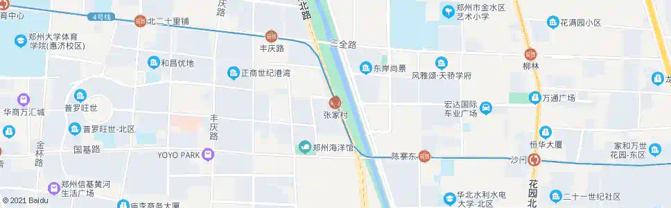 郑州三全路张家村站_公交站地图_郑州公交_妙搜公交查询2024