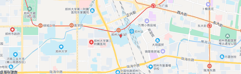 郑州火车站西广场站_公交站地图_郑州公交_妙搜公交查询2024