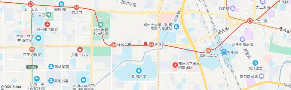 郑州中原路大学路西_公交站地图_郑州公交_妙搜公交查询2024