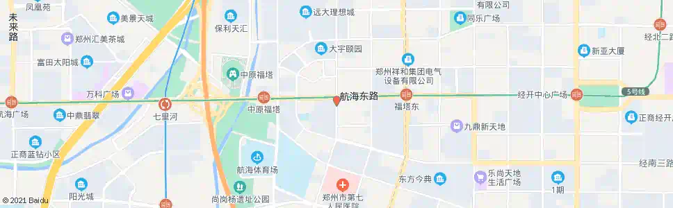 郑州经开第一大街航海路_公交站地图_郑州公交_妙搜公交查询2024