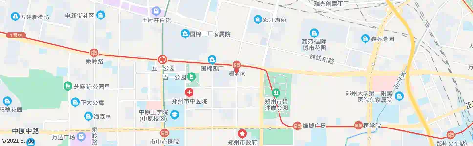 郑州百花路建设路站_公交站地图_郑州公交_妙搜公交查询2024