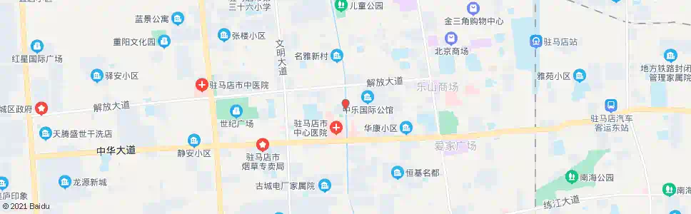 驻马店健康路口_公交站地图_驻马店公交_妙搜公交查询2024