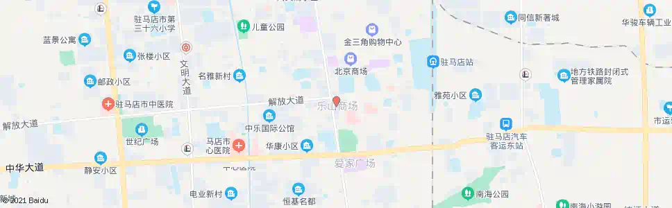 驻马店乐山商场生活超市_公交站地图_驻马店公交_妙搜公交查询2024