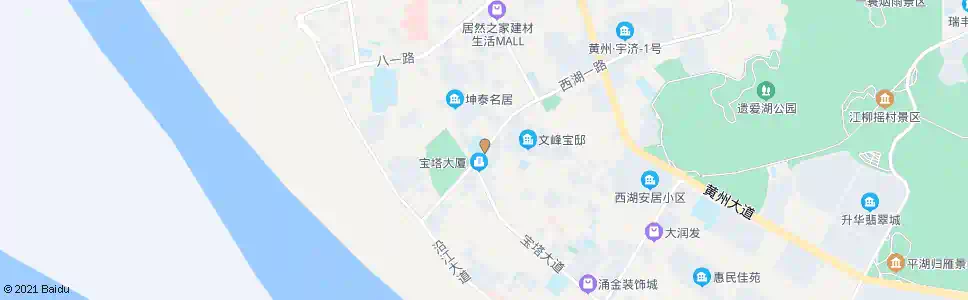 黄冈宝塔中学_公交站地图_黄冈公交_妙搜公交查询2024