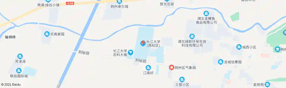 荆州长江大学西校区_公交站地图_荆州公交_妙搜公交查询2024