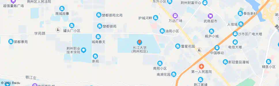 荆州长大南校区_公交站地图_荆州公交_妙搜公交查询2024