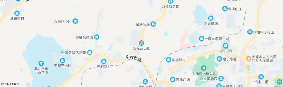 十堰阳光蓝山郡_公交站地图_十堰公交_妙搜公交查询2024