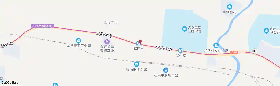 武汉汉施公路新建村_公交站地图_武汉公交_妙搜公交查询2024