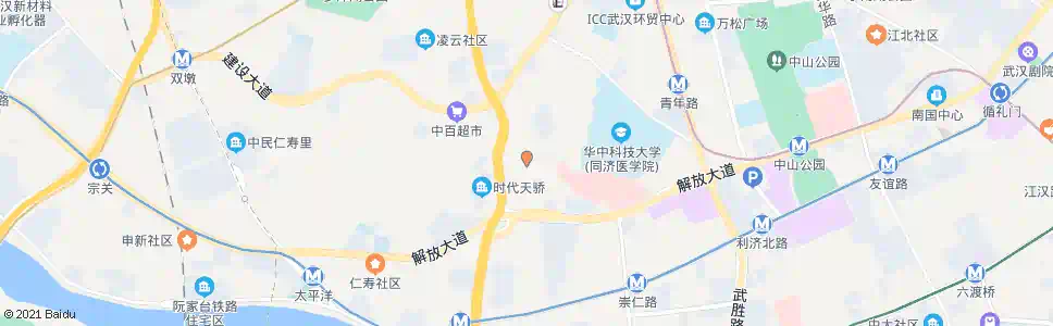 武汉宝丰二路宝丰宾馆_公交站地图_武汉公交_妙搜公交查询2024