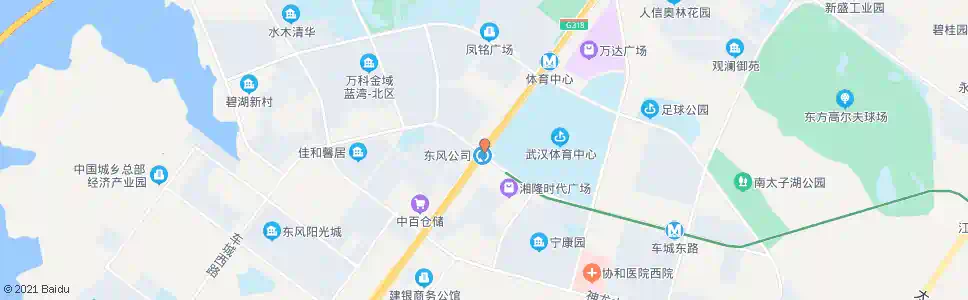 武汉东风大道车城北路_公交站地图_武汉公交_妙搜公交查询2024