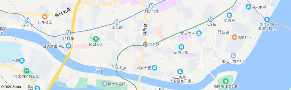 武汉京汉大道武胜路_公交站地图_武汉公交_妙搜公交查询2024