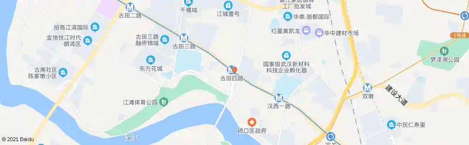 武汉古田四路解放大道口_公交站地图_武汉公交_妙搜公交查询2024