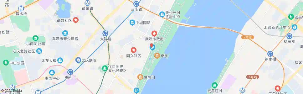 武汉沿江大道粤汉码头_公交站地图_武汉公交_妙搜公交查询2024