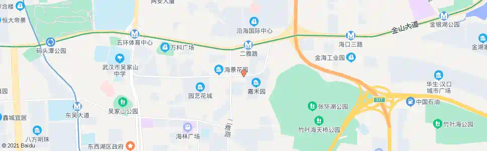 武汉吴中街海景花园_公交站地图_武汉公交_妙搜公交查询2024