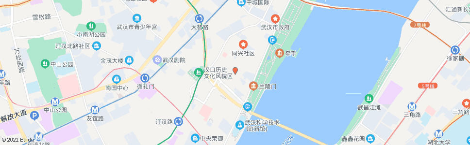 武汉鄱阳街兰陵路_公交站地图_武汉公交_妙搜公交查询2024