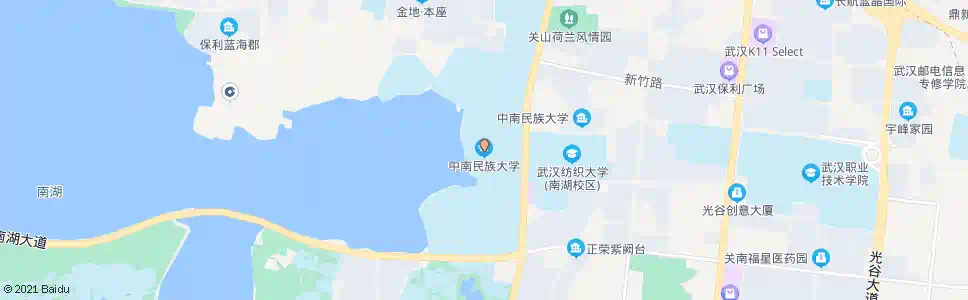 武汉民族大道中南民族大学_公交站地图_武汉公交_妙搜公交查询2024