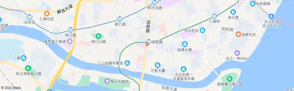 武汉武胜路家乐福_公交站地图_武汉公交_妙搜公交查询2024