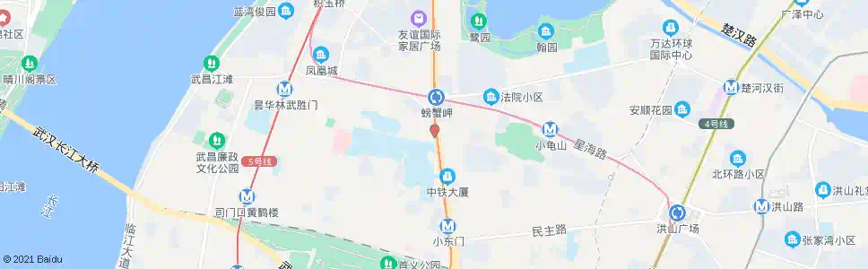 武汉中山路螃蟹岬_公交站地图_武汉公交_妙搜公交查询2024