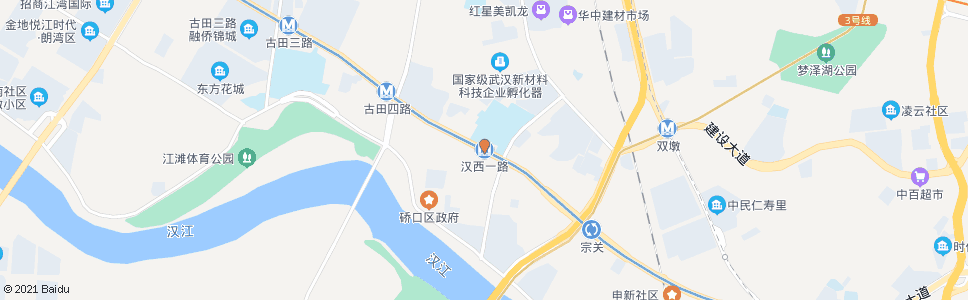 武汉汉西一路站_公交站地图_武汉公交_妙搜公交查询2024