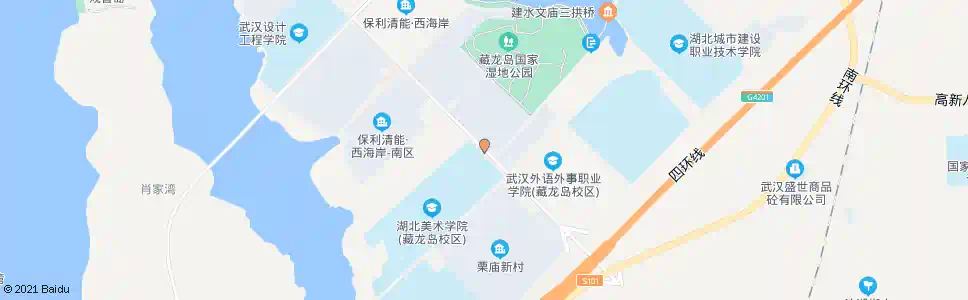 武汉栗庙路美院藏龙岛校区_公交站地图_武汉公交_妙搜公交查询2024